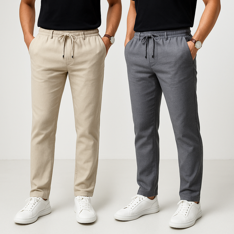 Elite Linen Pants Combo (Pack of 2)