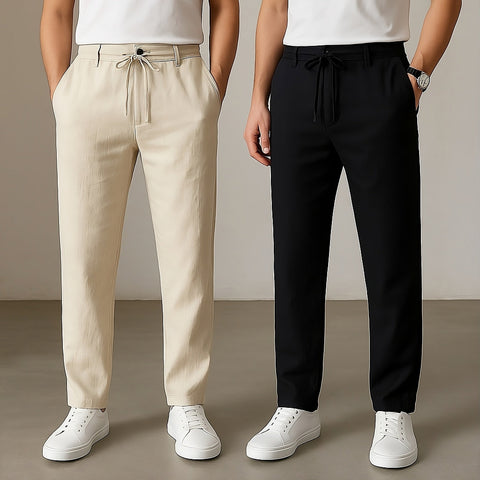 Elite Linen Pants Combo (Pack of 2)